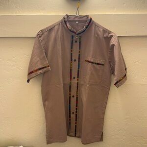 Men's Short Sleeve, Traditional Mexican Shirt, Small